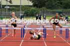 Womens under-17s 85 metres hurdles, 2023 Northern Under-13s, Under-15s and Under-17s, Middlesbrough.  Photo: David T. Hewitson/Sports for All Pics